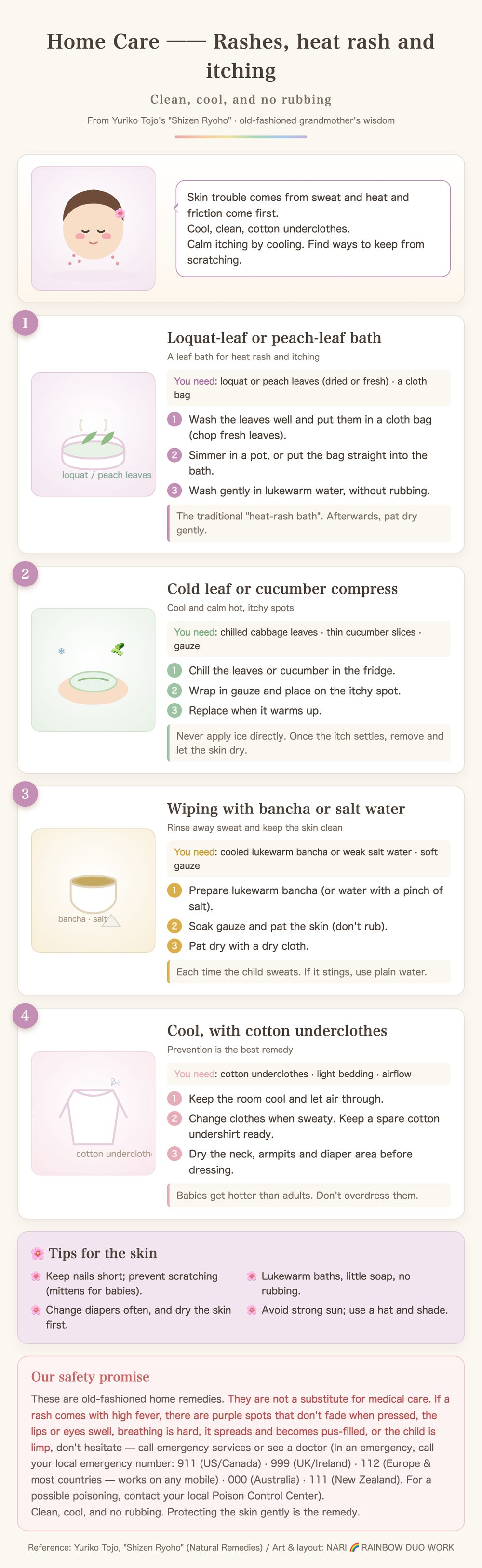 9. Rashes, heat rash & itching